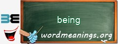 WordMeaning blackboard for being